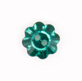 Transparant Groene Knoop met Zilveren Achterkant 12x12 mm Knopen KNP00105